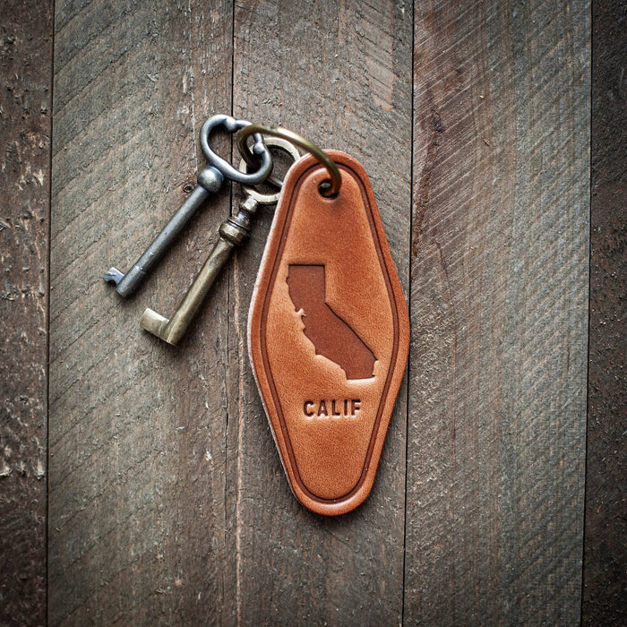California Leather Keychain Motel Style