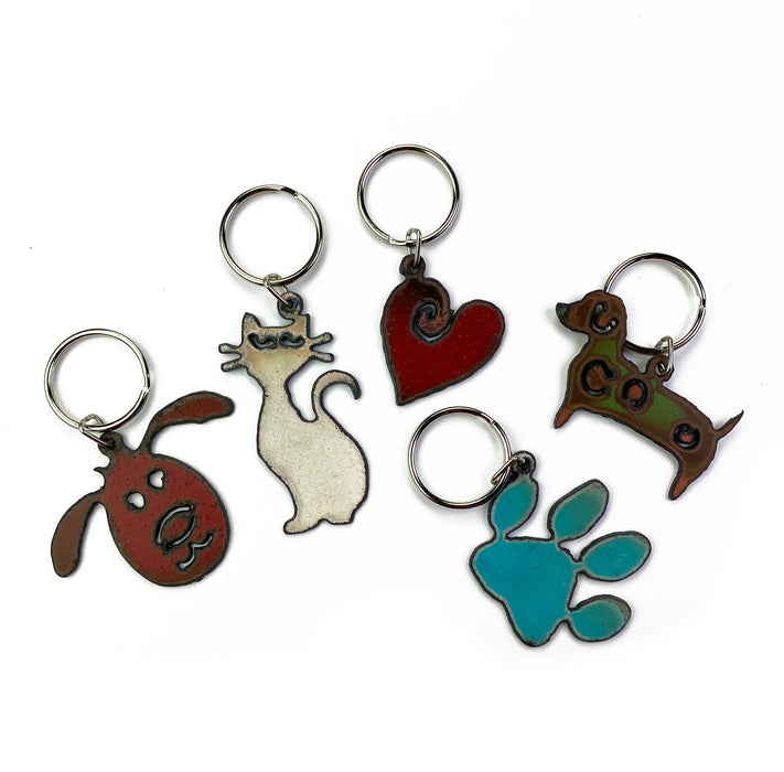 Keychain PET Dog Cat Paw recycled metal pet store gifts USA