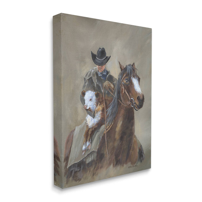 Ranch Cowboy Western Horse Canvas Art: 24 x 30