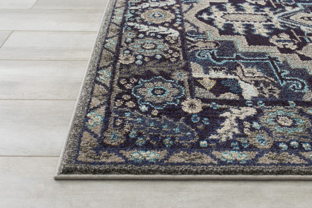 Persian Weavers Expressions 1036 Storm Blue rug  5x7 NEW PW-EX1036SB5x7