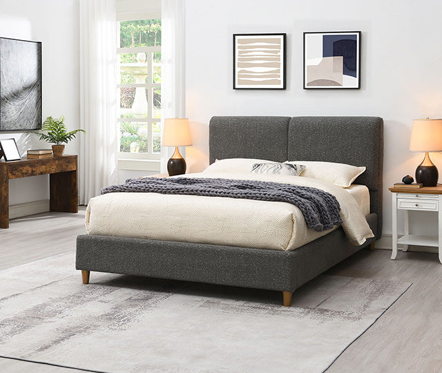 Stavern E.King, Full, & Queen Bed Grey & Black