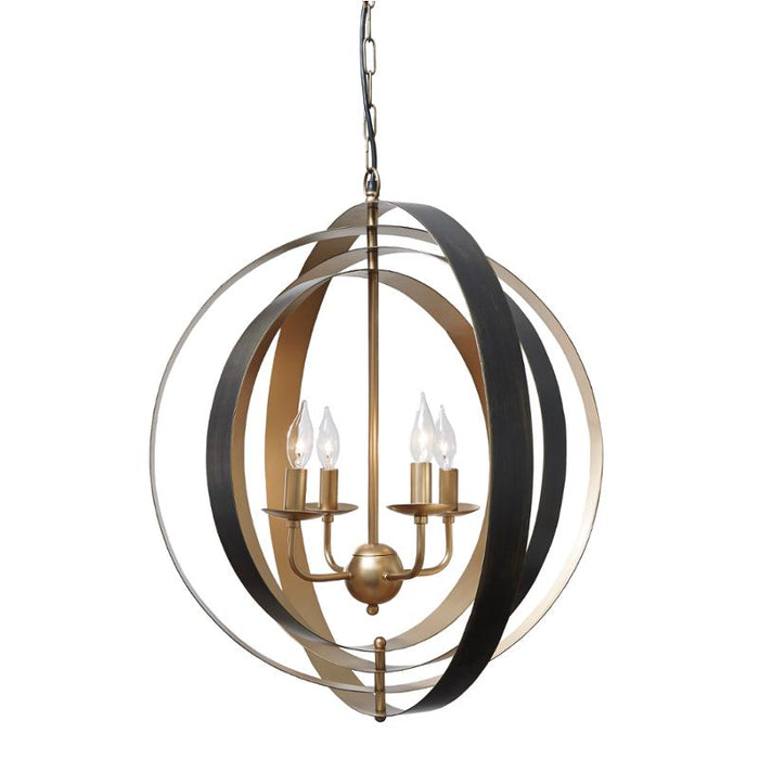Makani Metal Pendant Light Black/Gold Hanging Lamp Chandelier NEW AY-L000958