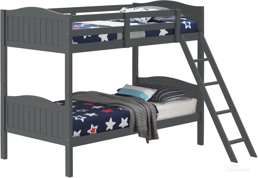 Littleton twin/twin bunkbed/bunkbeds/bunk bed/beds grey/gray finish NEW CO-405053GRY