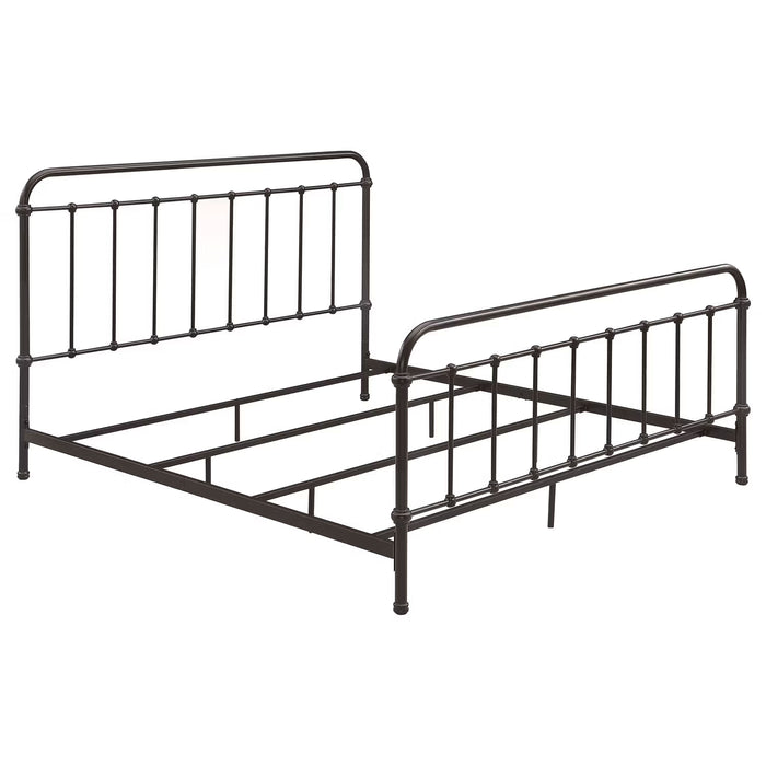 Livingston Eastern King Metal Open. Frame Vintage Inspired Bed NEW CO-300399KE