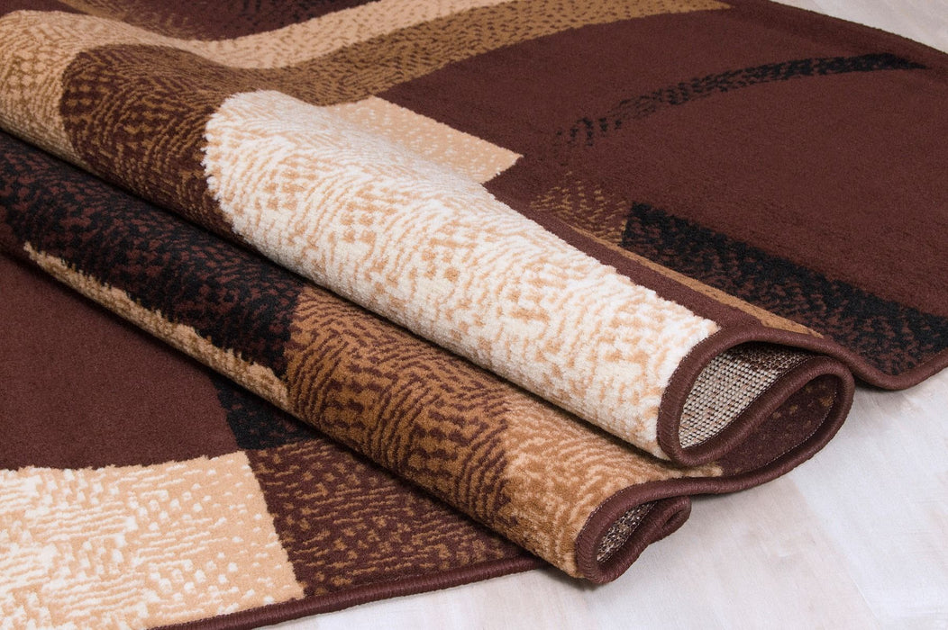 Persian Weavers Moderno 19 dark brown swirl rug 8x10 NEW PW-MD19BBR8x10