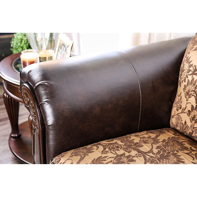 Quirino Tan/Dark Brown Love Seat