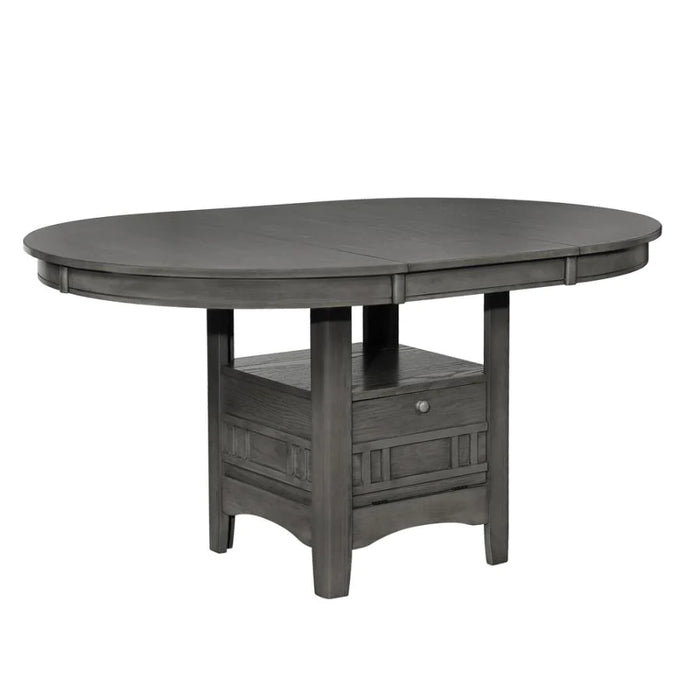 Lavon dining table w/ storage, leaf grey/gray NEW CO-108211