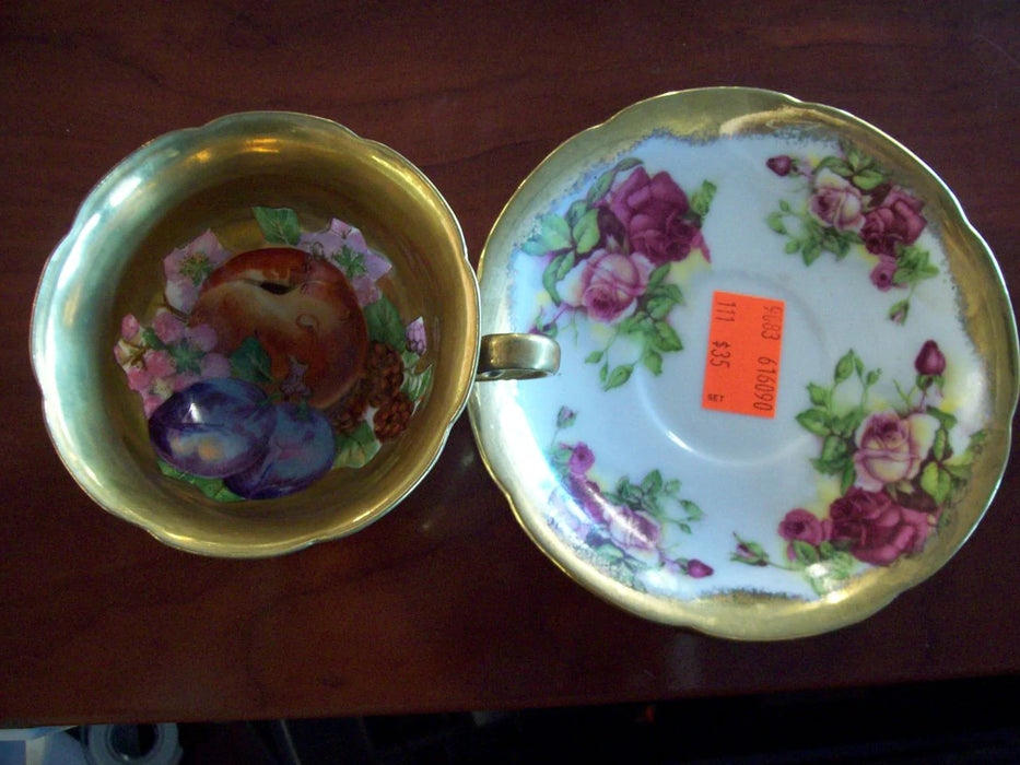 Tea cup and saucer Saji Golden Rose 9083