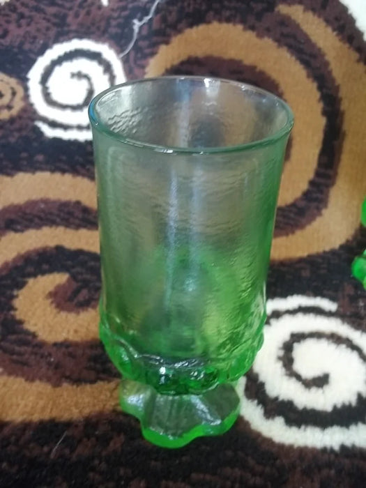 Green glass cups 11789