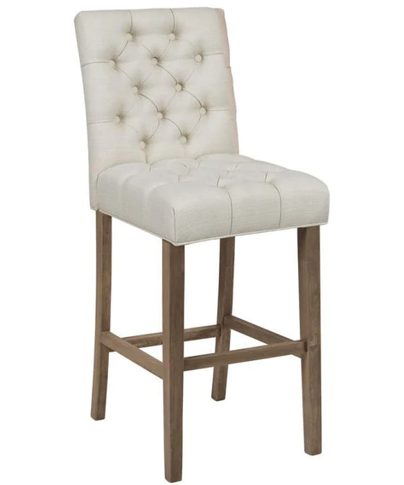 Oatmeal tufted bar height chair NEW CO-182689