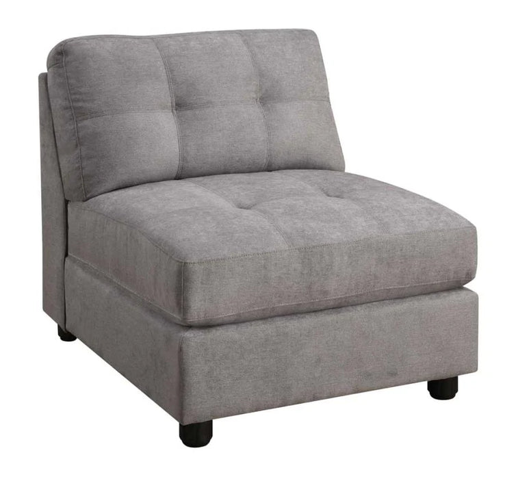 Claude sectional armless chair dove grey/gray NEW CO-551004