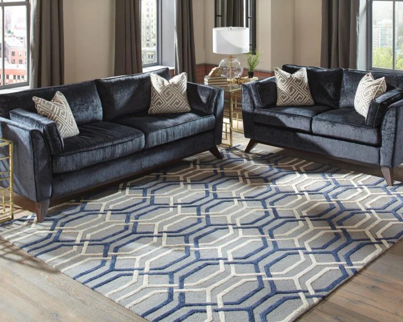 CLEARANCE SALE 50% OFF Geometric 100% wool area rug 5x8 NEW by Donny Osmond, Coaster CO-970198