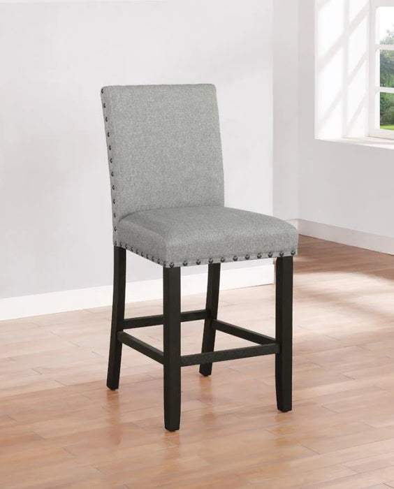 Counter height barstool chair grey/gray/antique noir NEW CO-193128