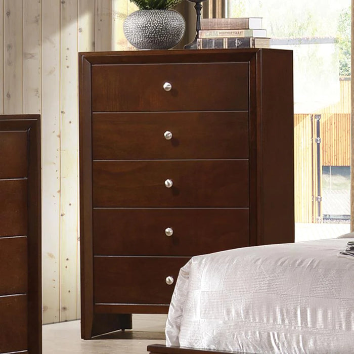 Serenity 5-drawer dresser red brown NEW CO-201975 Serenity 5-drawer dresser red brown NEW CO-201975