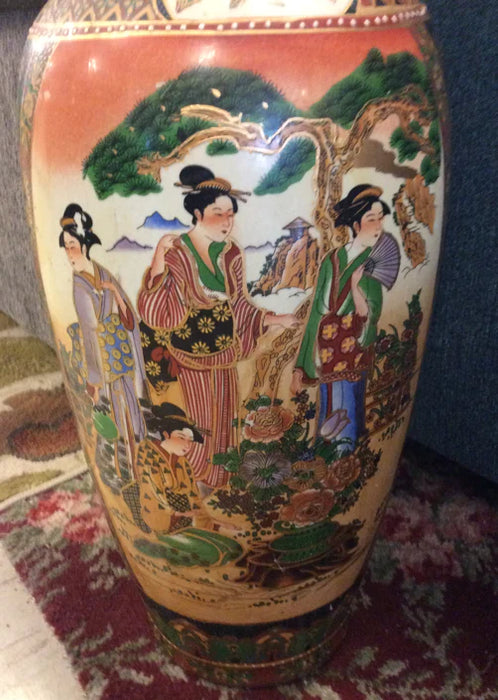 Japanese Vase Satsuma Style Decor Handmade 20048 121