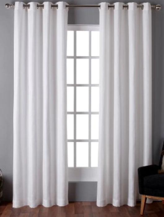 Exclusive Home Virenze Grommet Curtain Panel Pair Color Winter White 20126 121