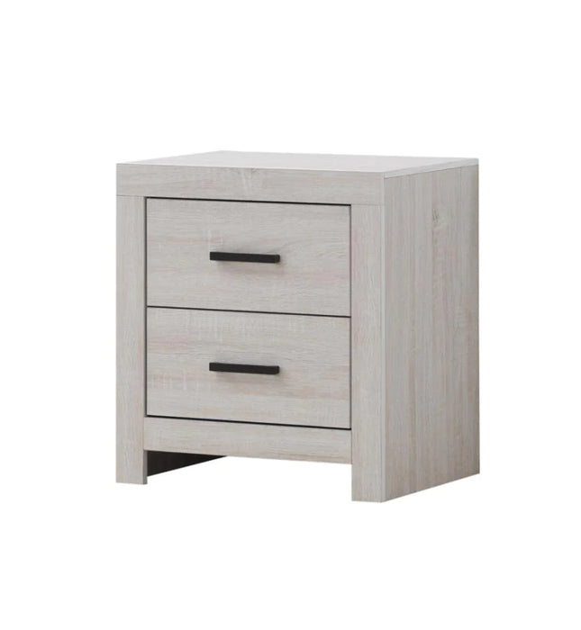 Marion 2-drawer nightstand coastal white finish NEW CO-207052