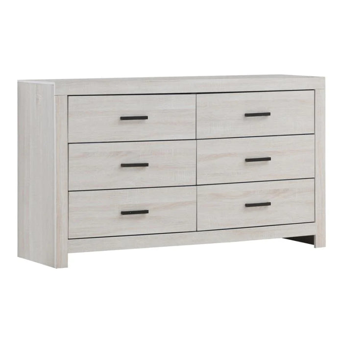 Marion 6-drawer dresser coastal white finish NEW CO-207053