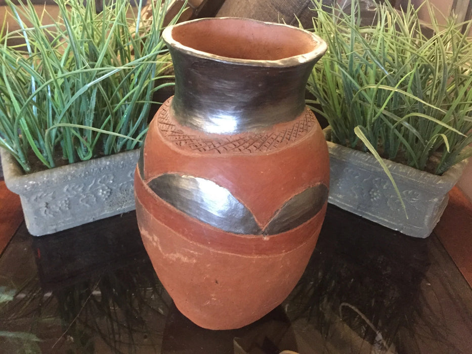 Antique Vintage Clay Water Pitcher Decorative Black/ Brown Vase 20209 121