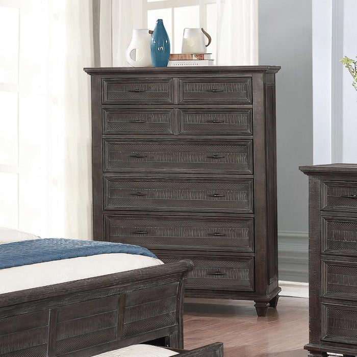 Atascadero 8-drawer chest dresser weathered carbon grey/gray finish NEW CO-222885