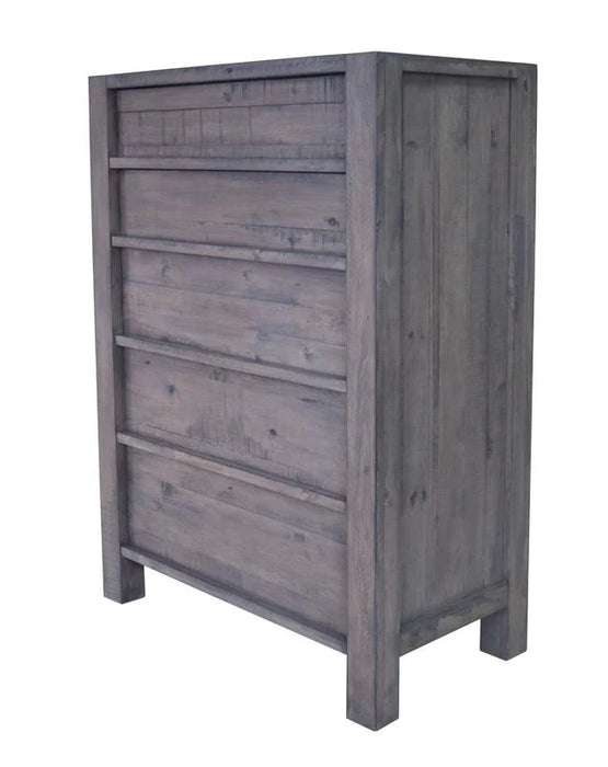 Oakridge 5-Drawer Felt and Cedar Lined Chest Dresser Smokey Grey/Gray Rustic Mountain NEW CO-223075