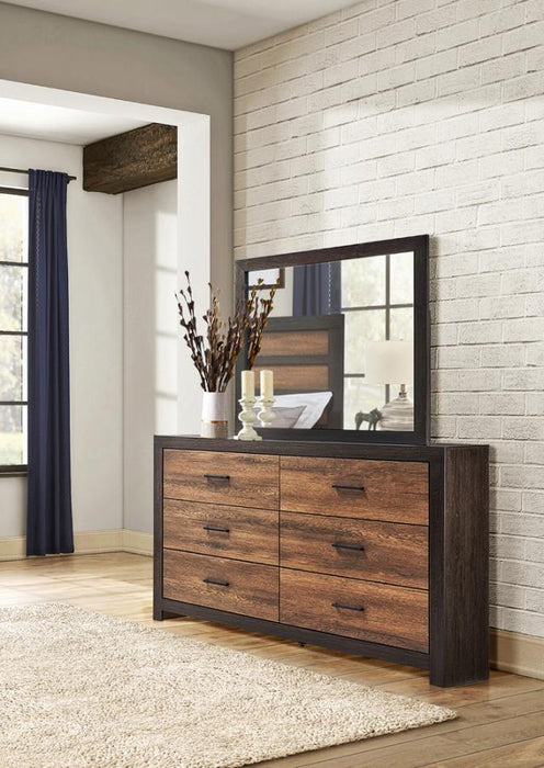 Dewcrest caramel brown trim wood 6 drawer dresser NEW CO-223453 Dewcrest caramel brown trim wood 6 drawer dresser NEW CO-223453