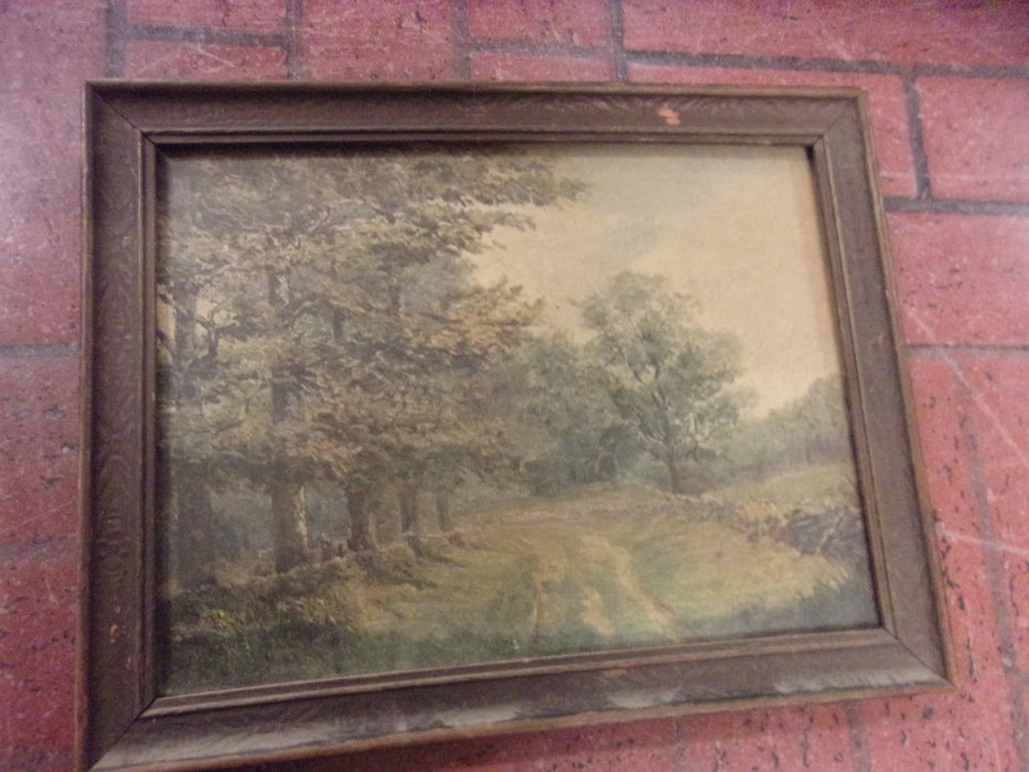 Picture country scene framed 15510