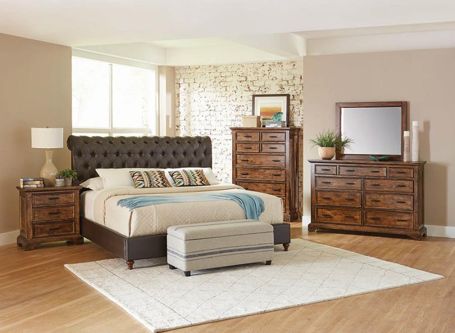 CLEARANCE 50% OFF Gresham upholstered bed Eastern/standard king NEW CO-301097KE