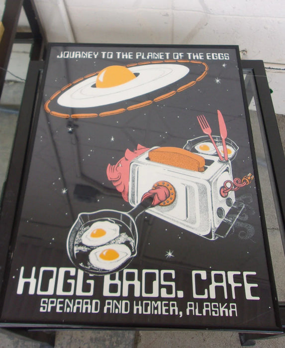 Framed print Hogg Bros Cafe by Sogle 1983 signed 16222