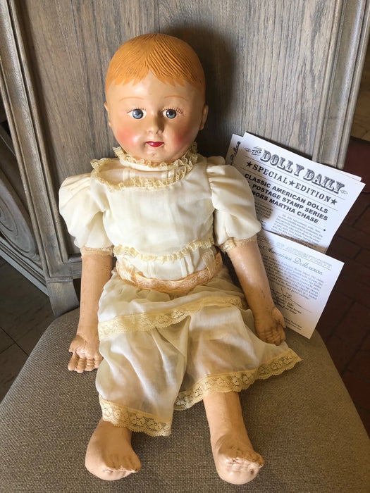 ANTIQUE REPRODUCTION MARTHA CHASE CLOTH USPS CLASSIC AMERICAN DOLLS w/ Papers 20365 121