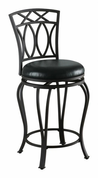 Swivel counter height stool, black 24 inch seat height NEW CO-122059