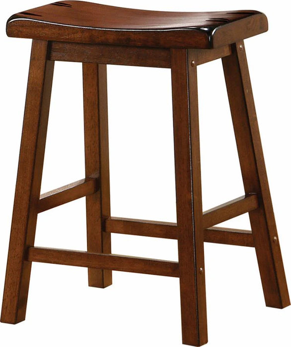 Counter height stool, chestnut finish, 24 inch seat height NEW CO-180069
