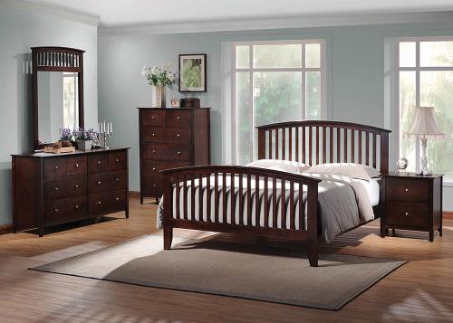 Tia mission style Eastern/standard king bed cappuccino finish NEW CO-202081KE