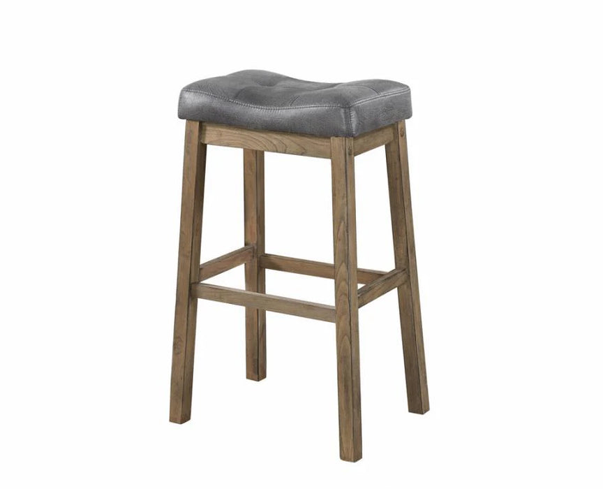 Barstools, grey seats, driftwood finish, 30 inch seat height NEW CO-121520