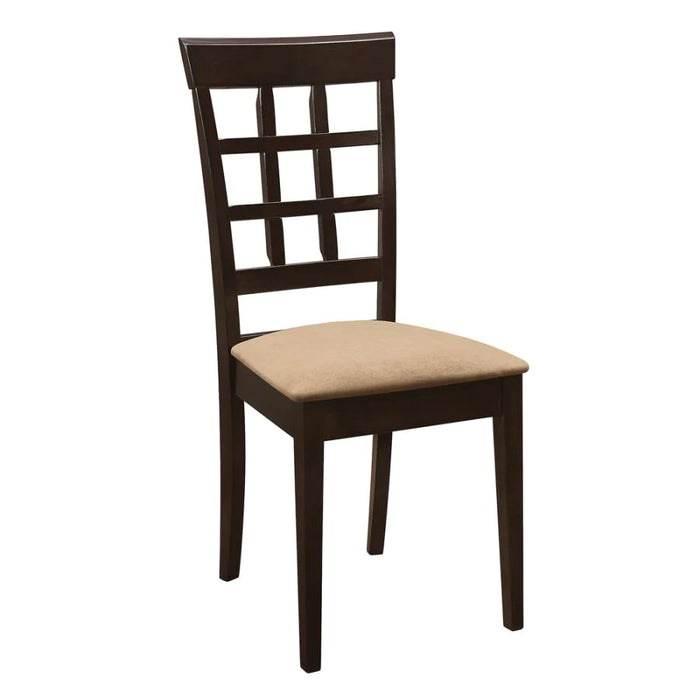Gabriel lattice back dining chair wheat/cappuccino NEW CO-100772