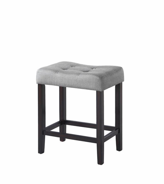 Counter height barstool 24" seat height grey cushion/espresso finish NEW CO-182016