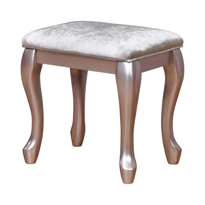 Caroline vanity stool in metallic lilac NEW CO-400898