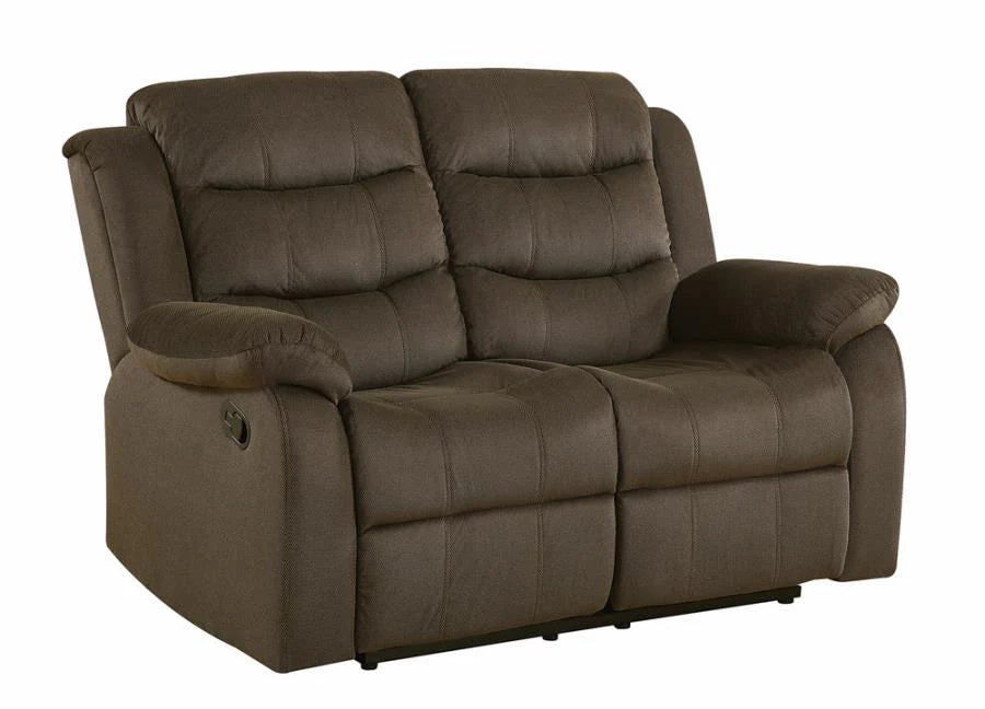 Rodman motion reclining loveseat olive brown NEW CO-601882