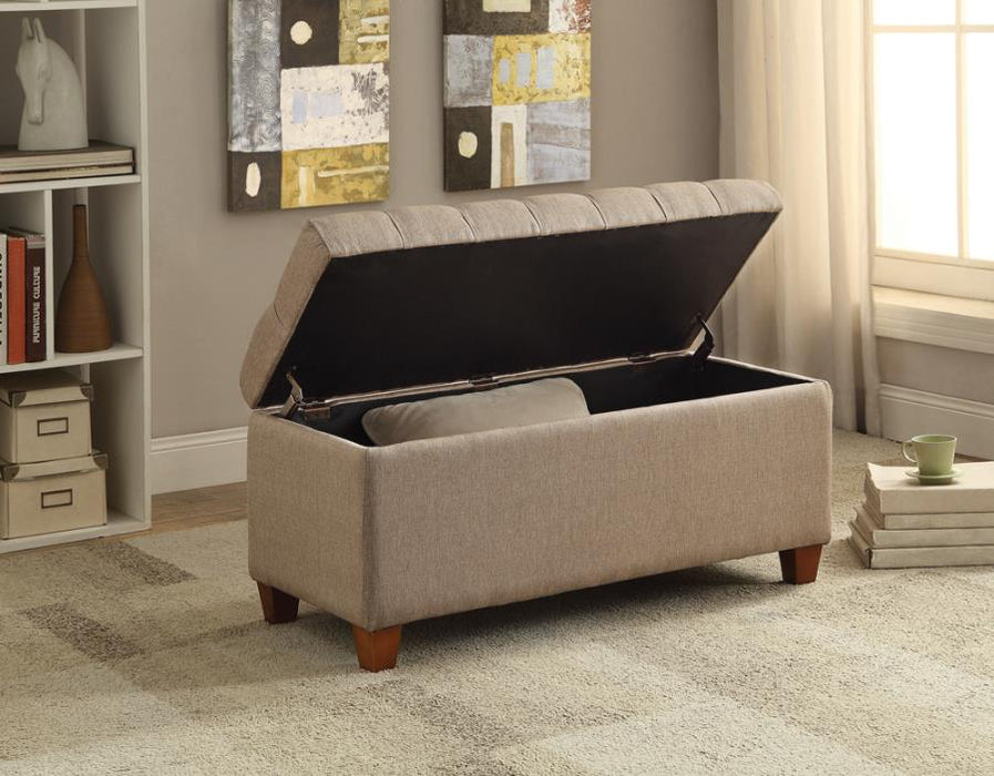 Storage bench tufted, beige/taupe NEW CO-500064