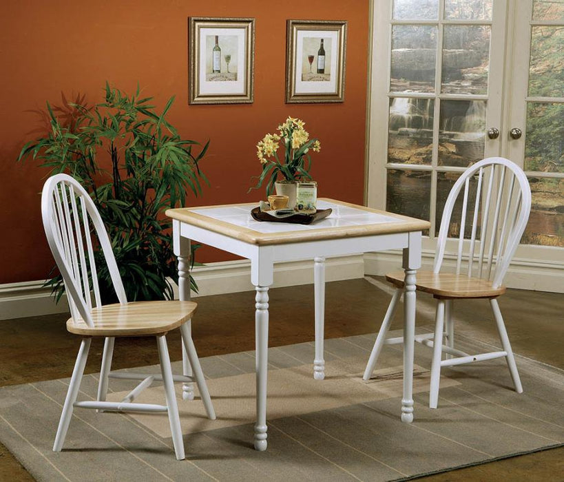 Kitchen or dining chair spindle back white/natural NEW CO-4129
