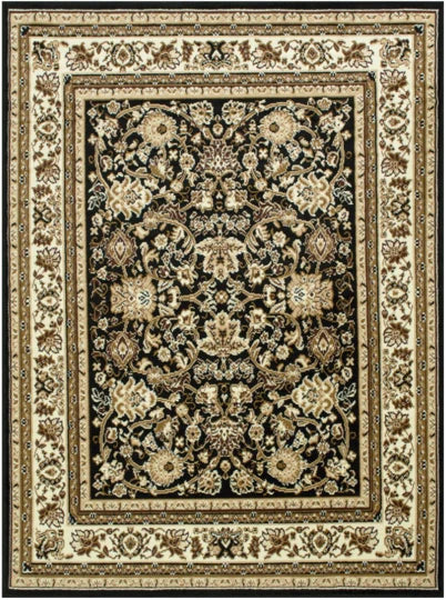 Persian Weavers Taj Mahal 106 rug black 5x7 NEW PW-TJ106BK5x7
