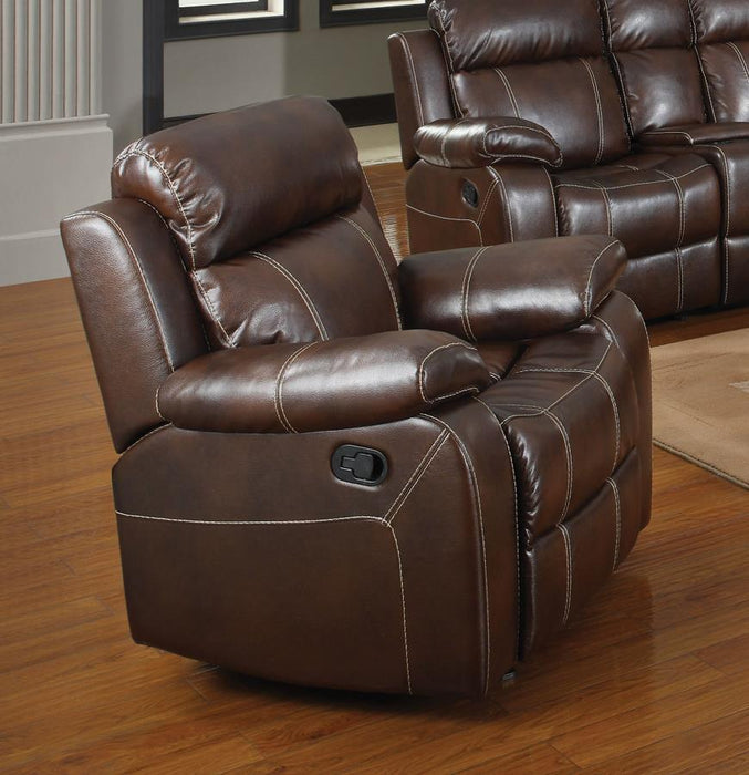 Myleene recliner chestnut brown leather type NEW CO-603023