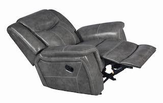 Conrad upholstered power glider recliner grey/gray NEW CO-650356P