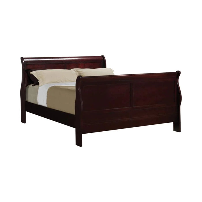 Louis Philippe sleigh bed queen cherry NEW CO-203971Q