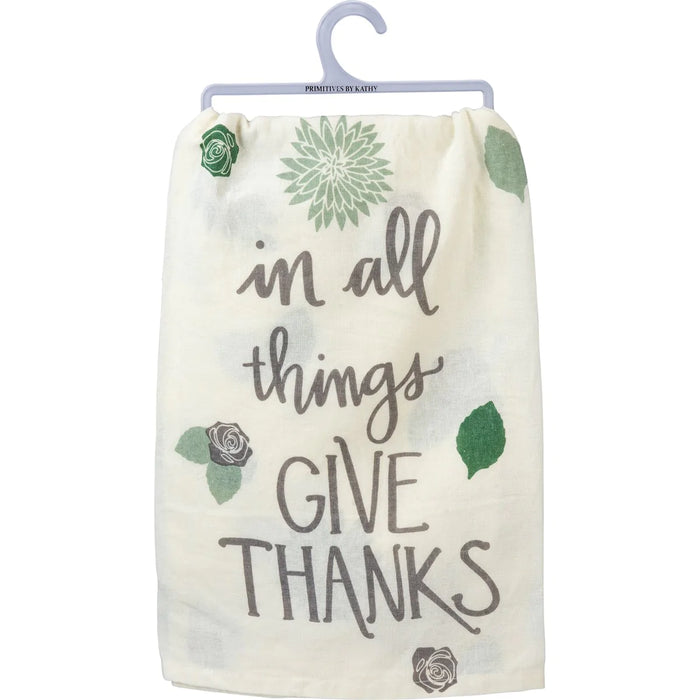 Dish Towel - Give Thanks Primitives by Kathy NEW PK-103703