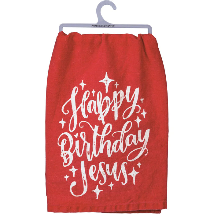 Dish Towel - Birthday Jesus Primitives by Kathy NEW PK-104096