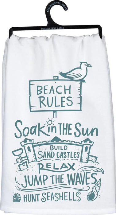 Dish Towel - Beach Rules Primitives by Kathy NEW PK-104265