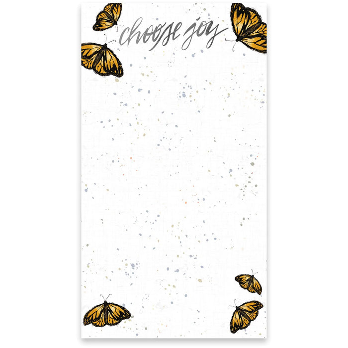 Large notepad magnetic - Choose Joy Butterflies Primitives by Kathy NEW PK-105277