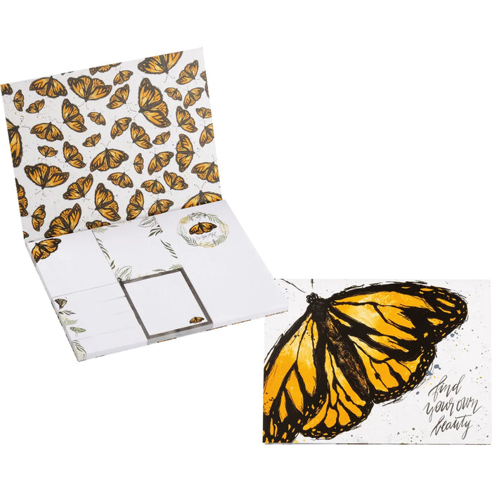 Sticky notes gift set - Monarch butterflies Primitives by Kathy NEW PK-105278