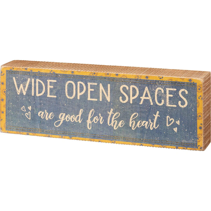 Box Sign - Wide Open Spaces Primitives by Kathy NEW PK-106290